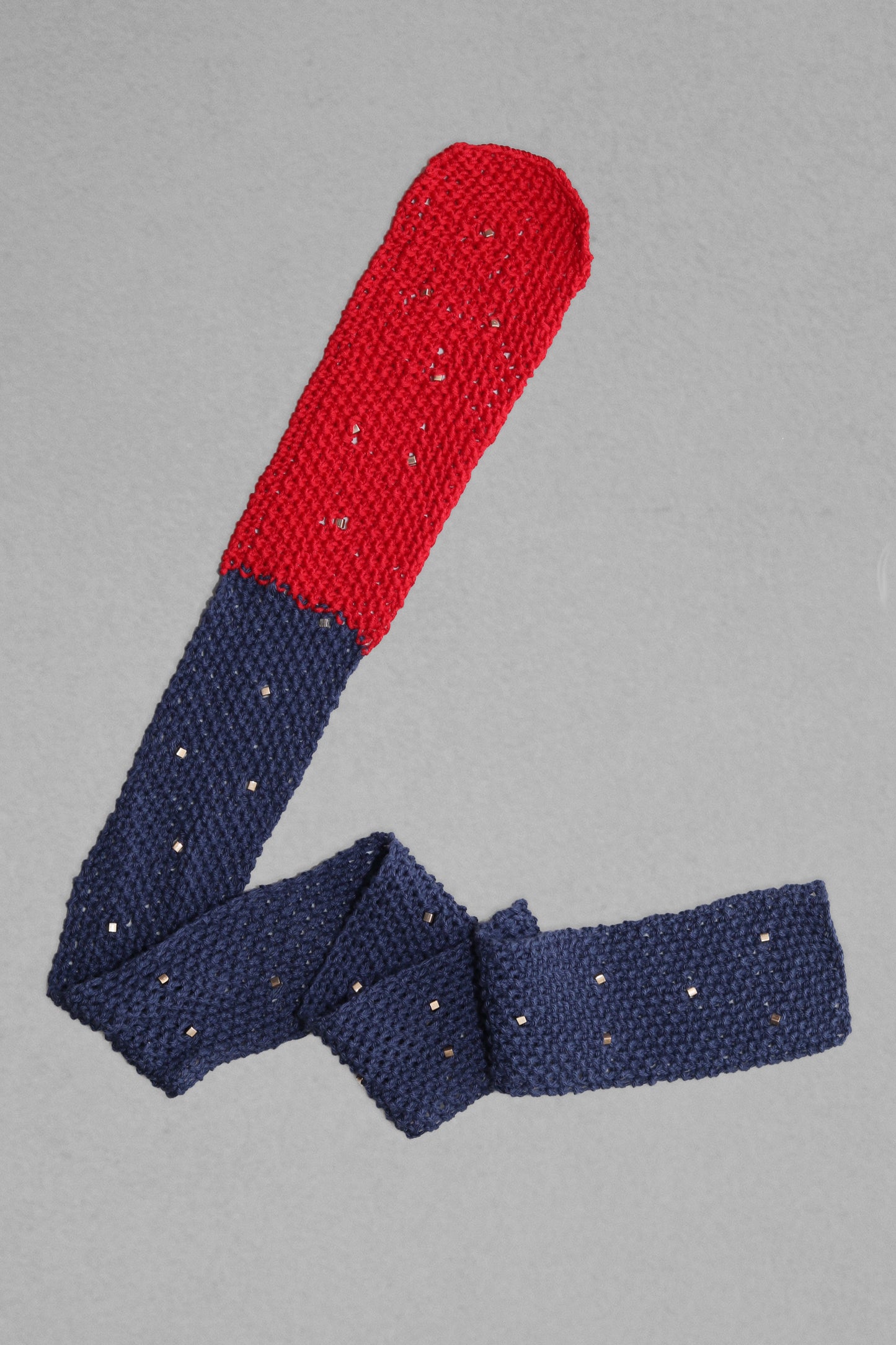 BI CLUSTER SCARF NAVY/RED