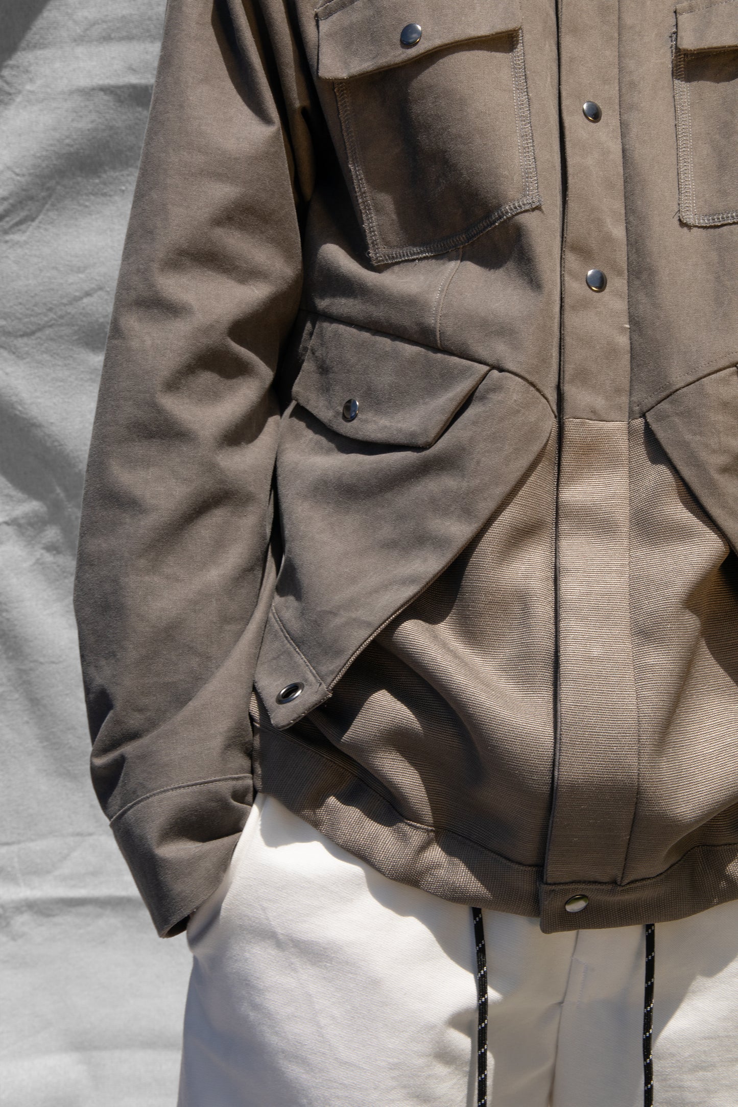 Dipstick Layered Jacket (Grey)