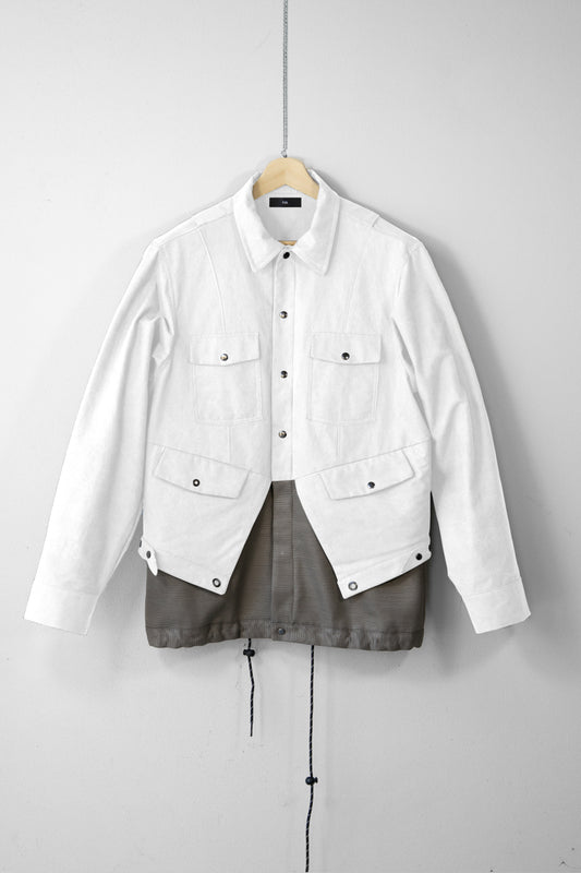 Dipstick Layered Jacket (White)