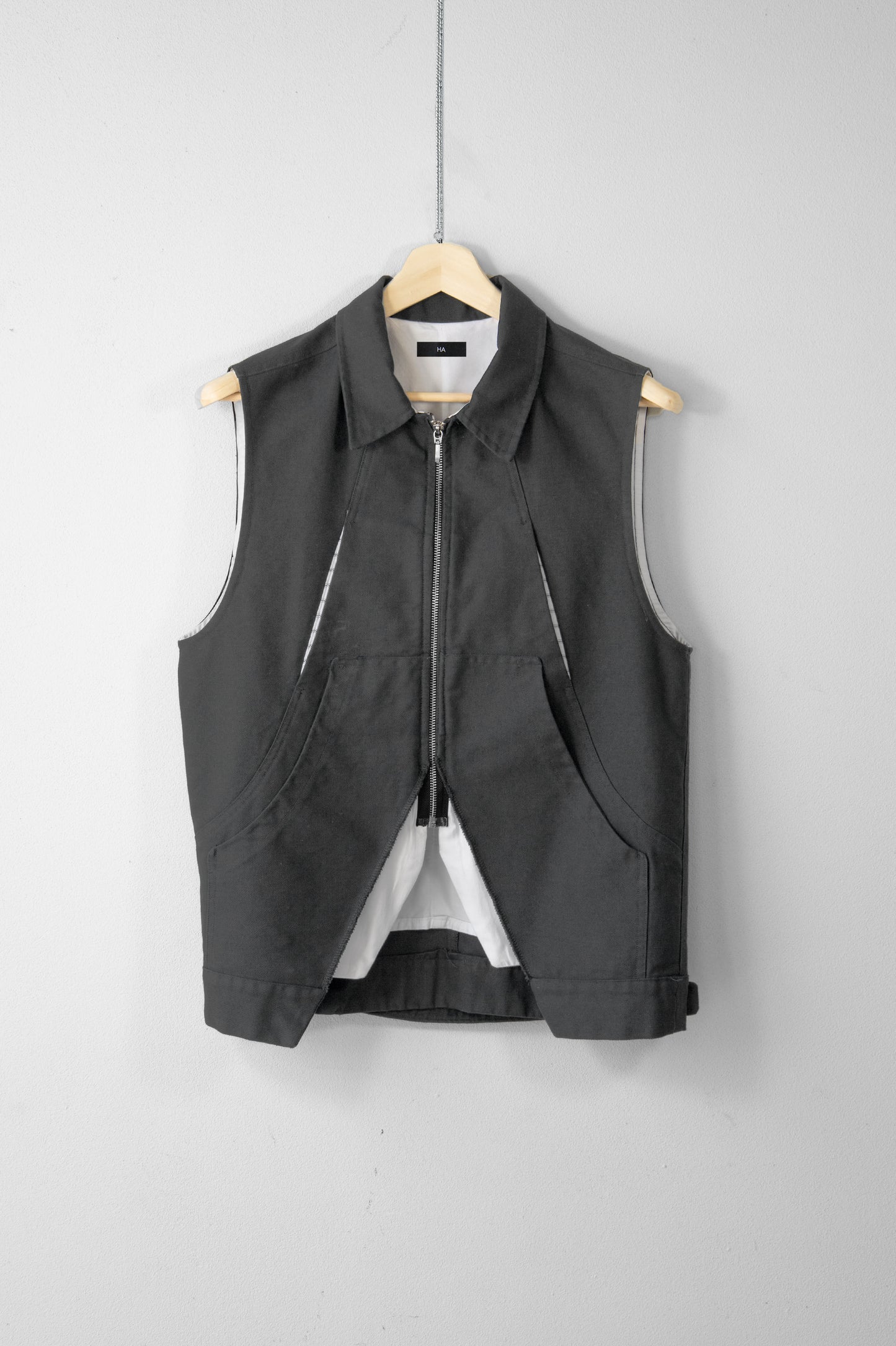 Flapper Layered Gilet (Grey)