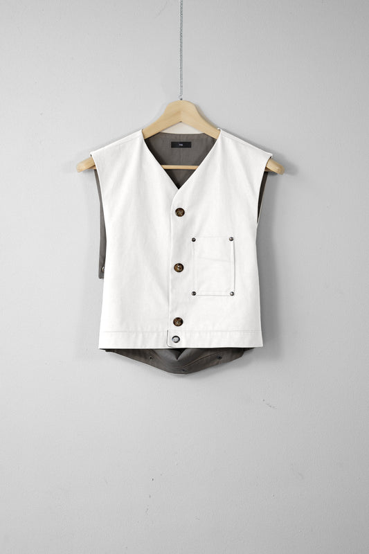 Pansy Backless Waistcoat (White)