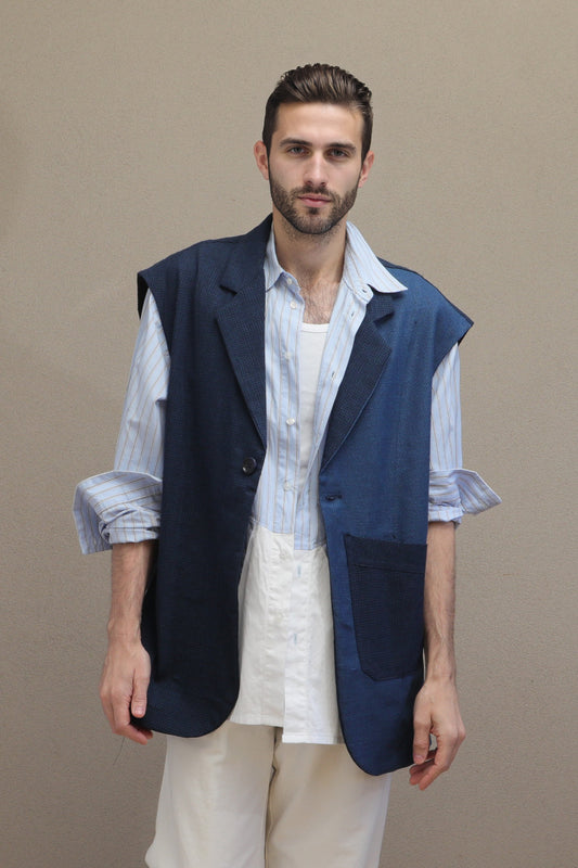 Sleeveless Kimono Jacket