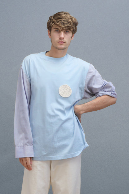 Appliqued T-Shirt with Shirt Sleeves
