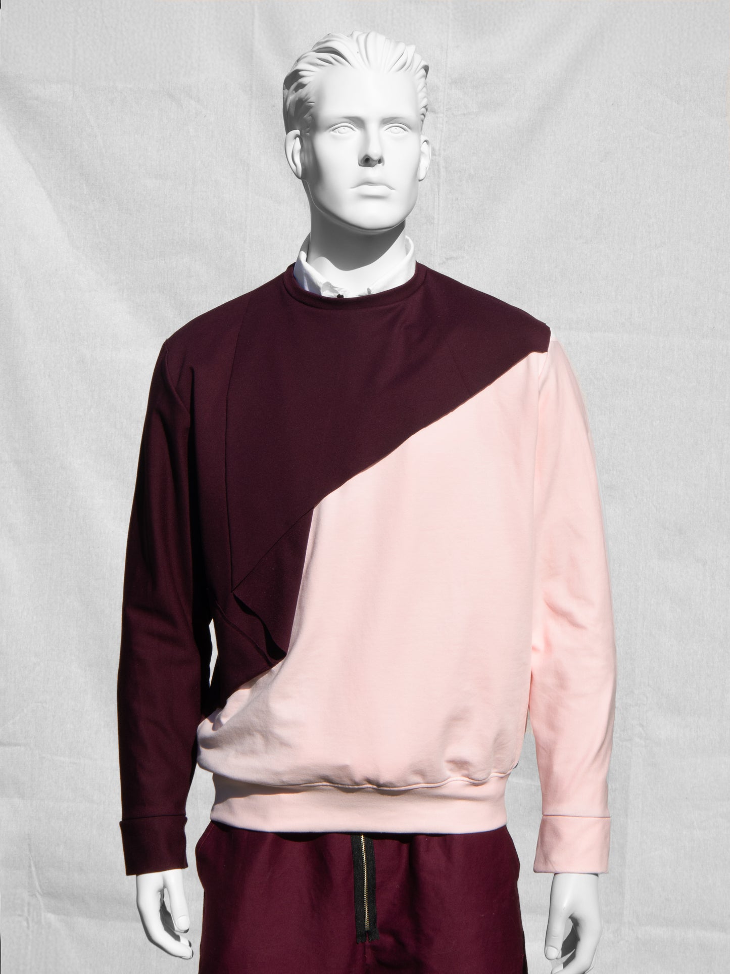 Loki Layered Sweater (Maroon/Pink)