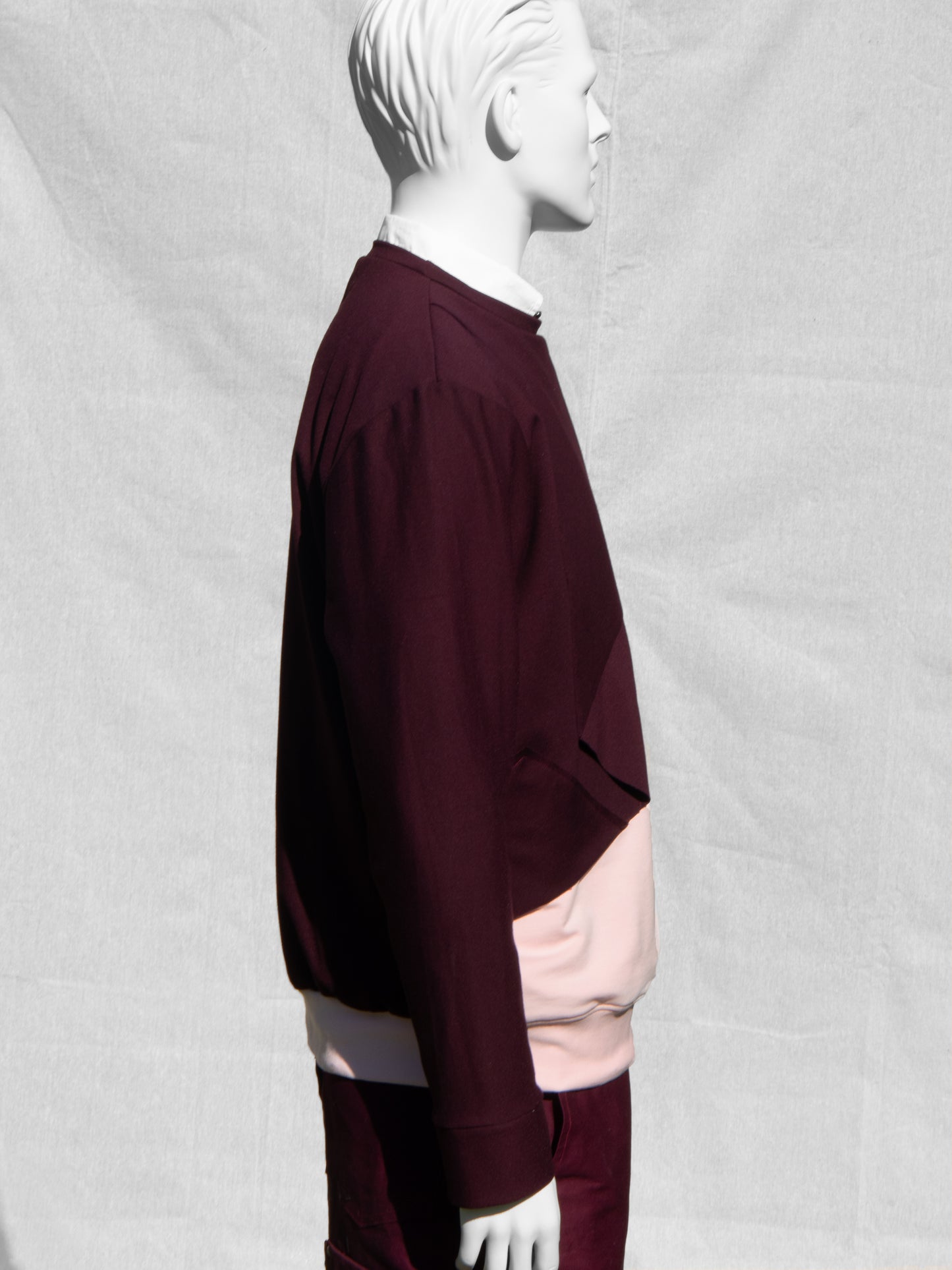 Loki Layered Sweater (Maroon/Pink)