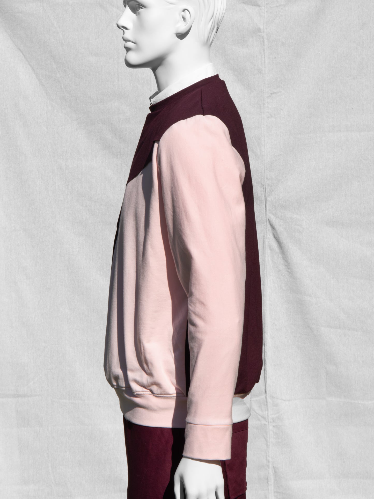 Loki Layered Sweater (Maroon/Pink)