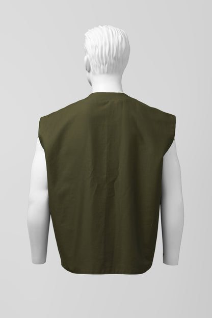 SASH GILET OLIVE