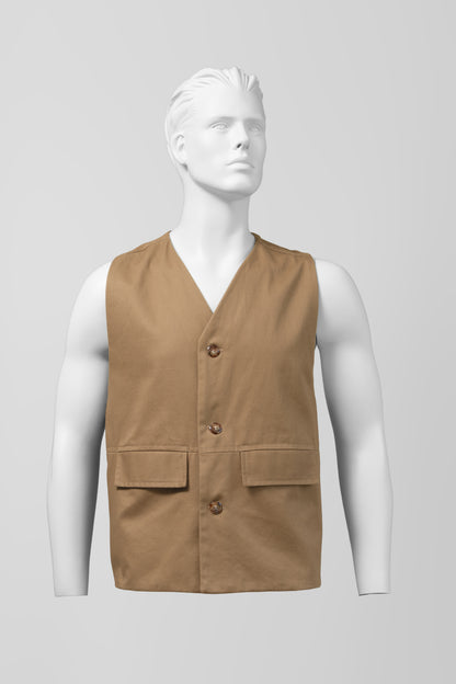 TWISTER Waistcoat (Khaki)