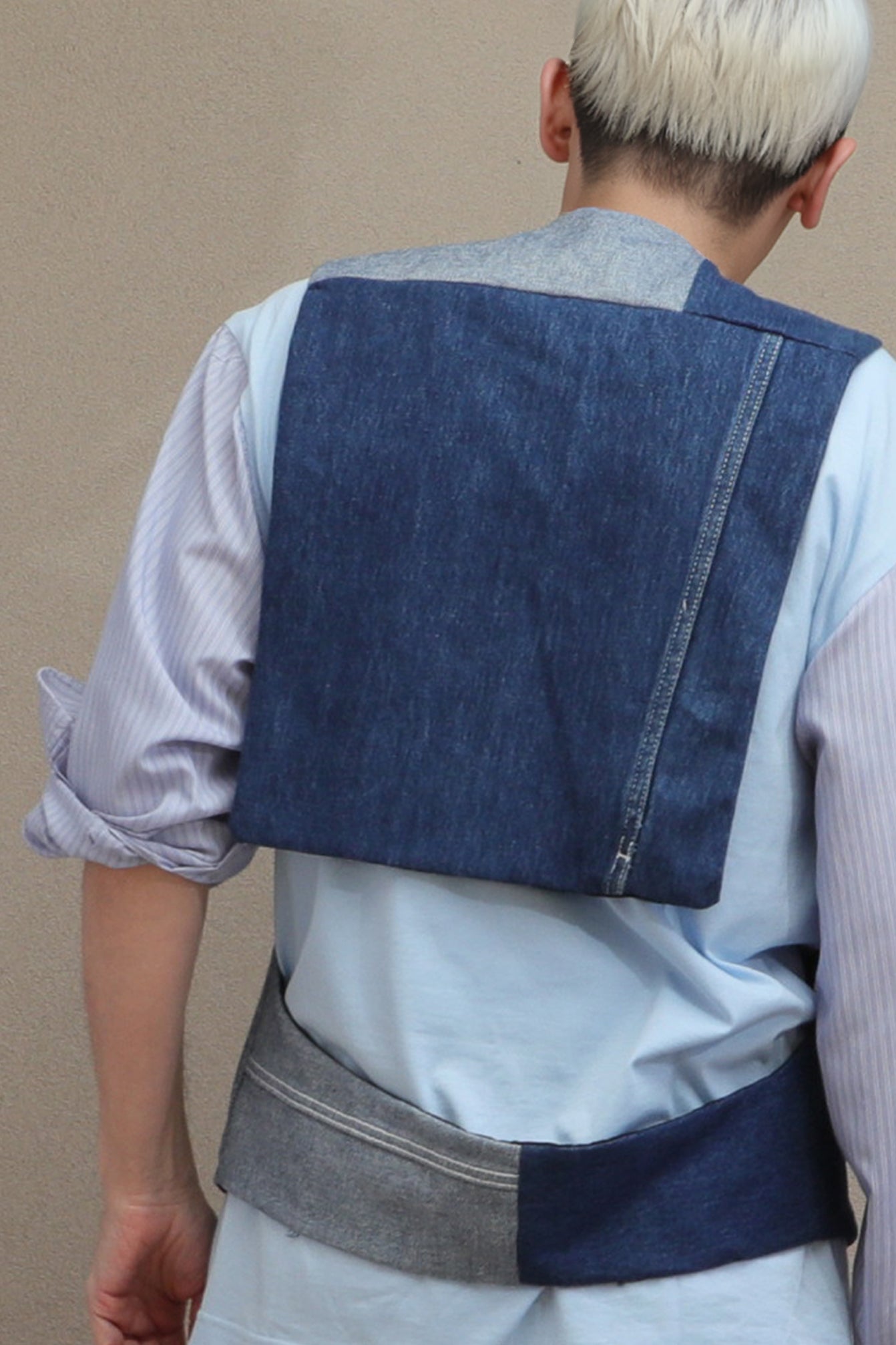 Patchwork Denim Waistcoat