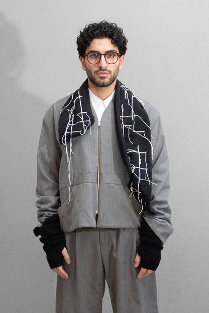 Herrongbone Zip Front Jacket