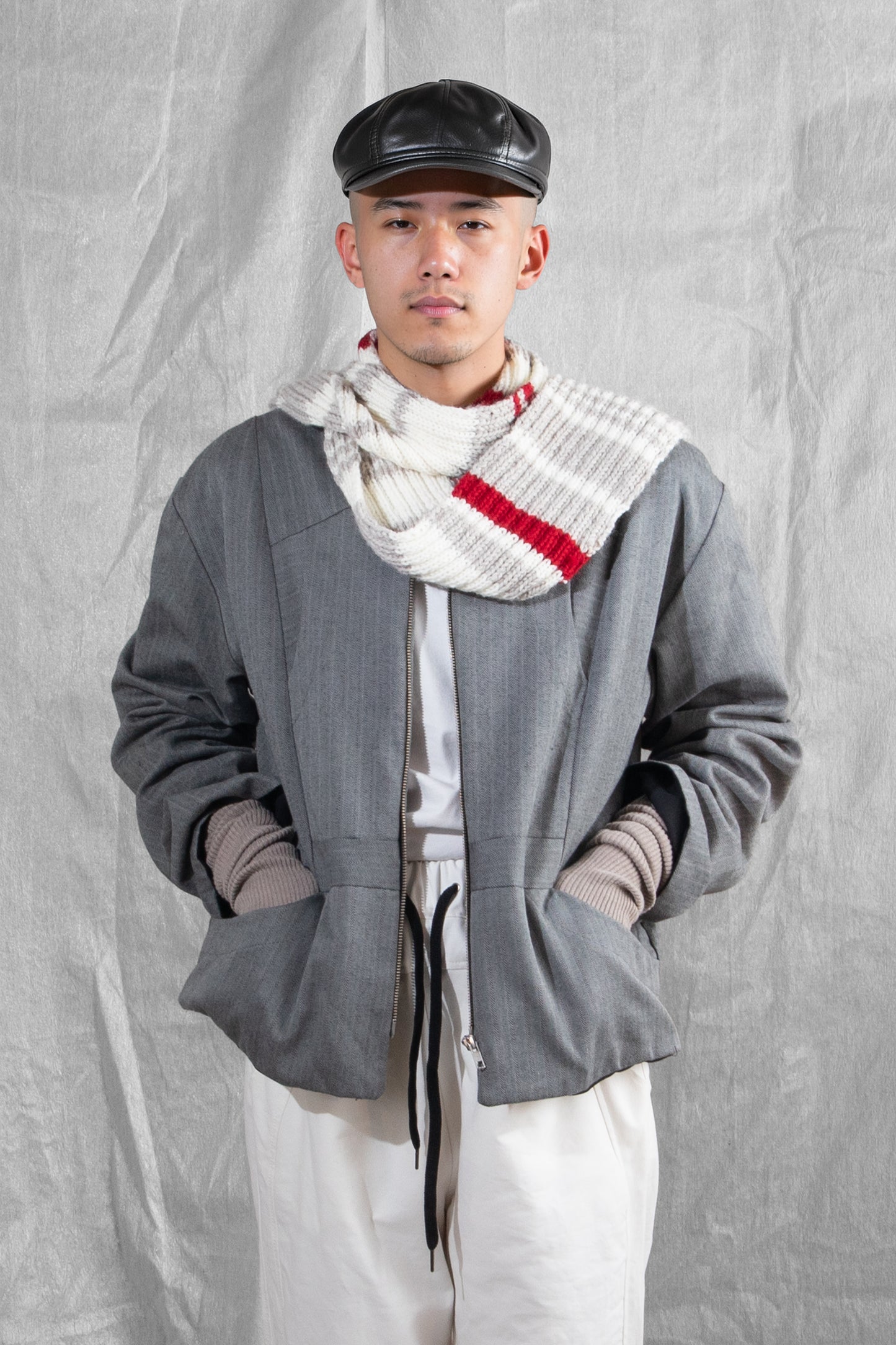 Herrongbone Zip Front Jacket