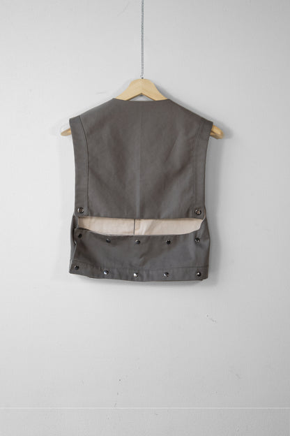 Pansy Backless Waistcoat (Grey)