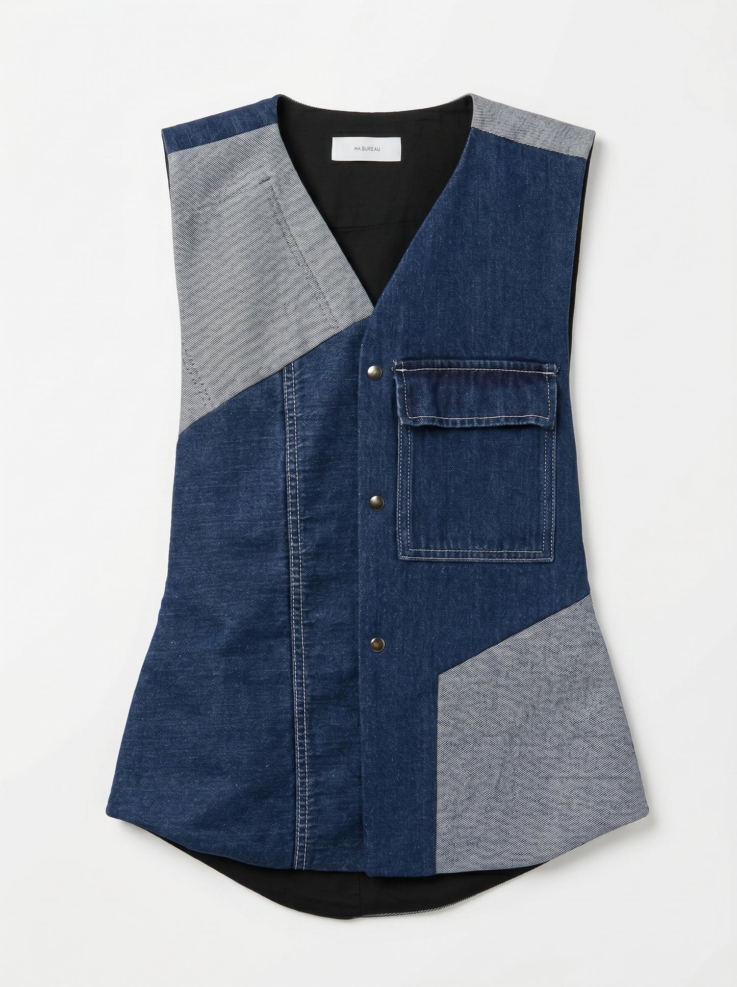 Patchwork Denim Waistcoat