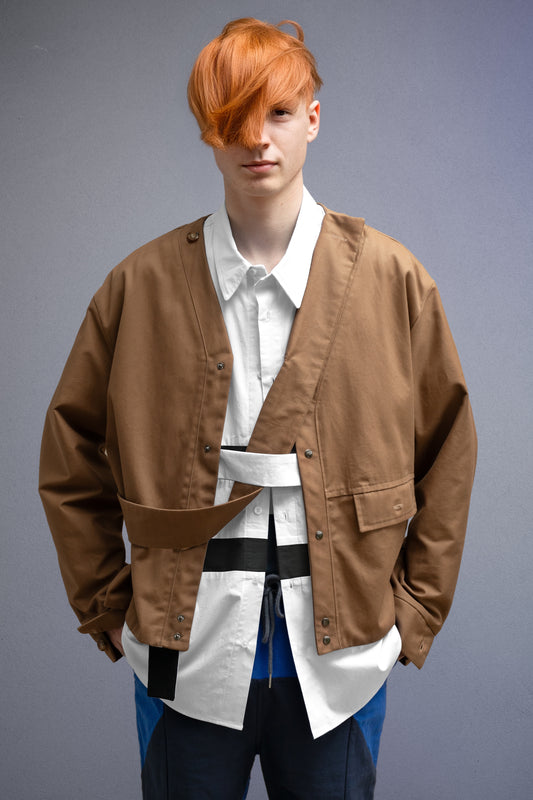 SASH JACKET TAN