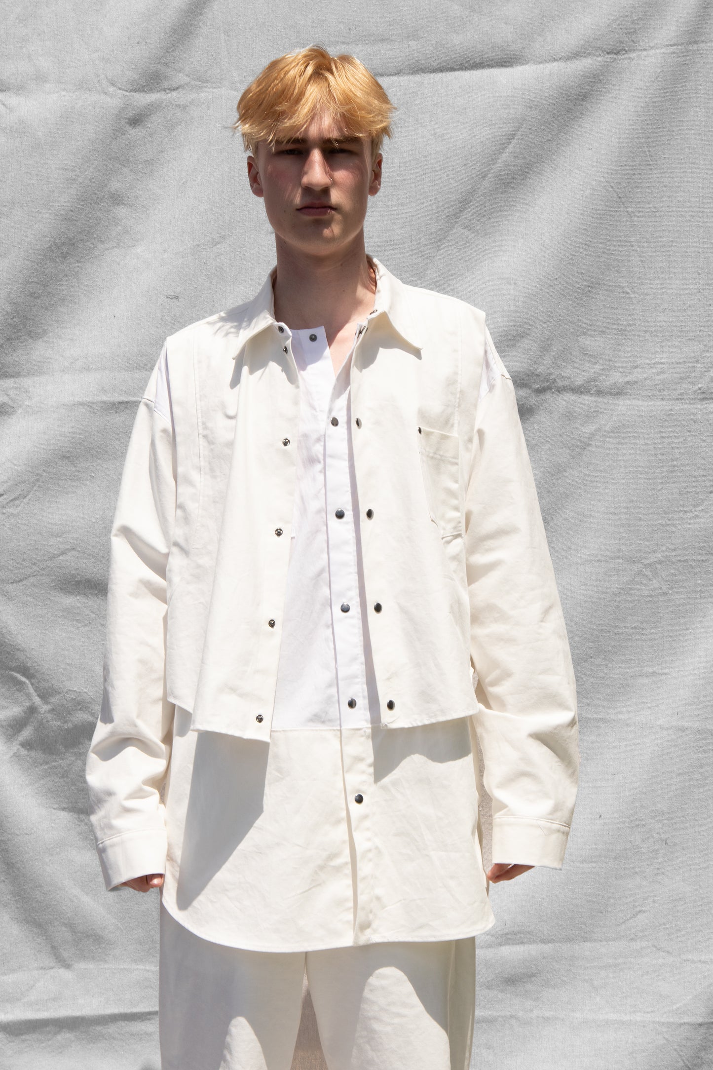 Wanton Double Overshirt (White)