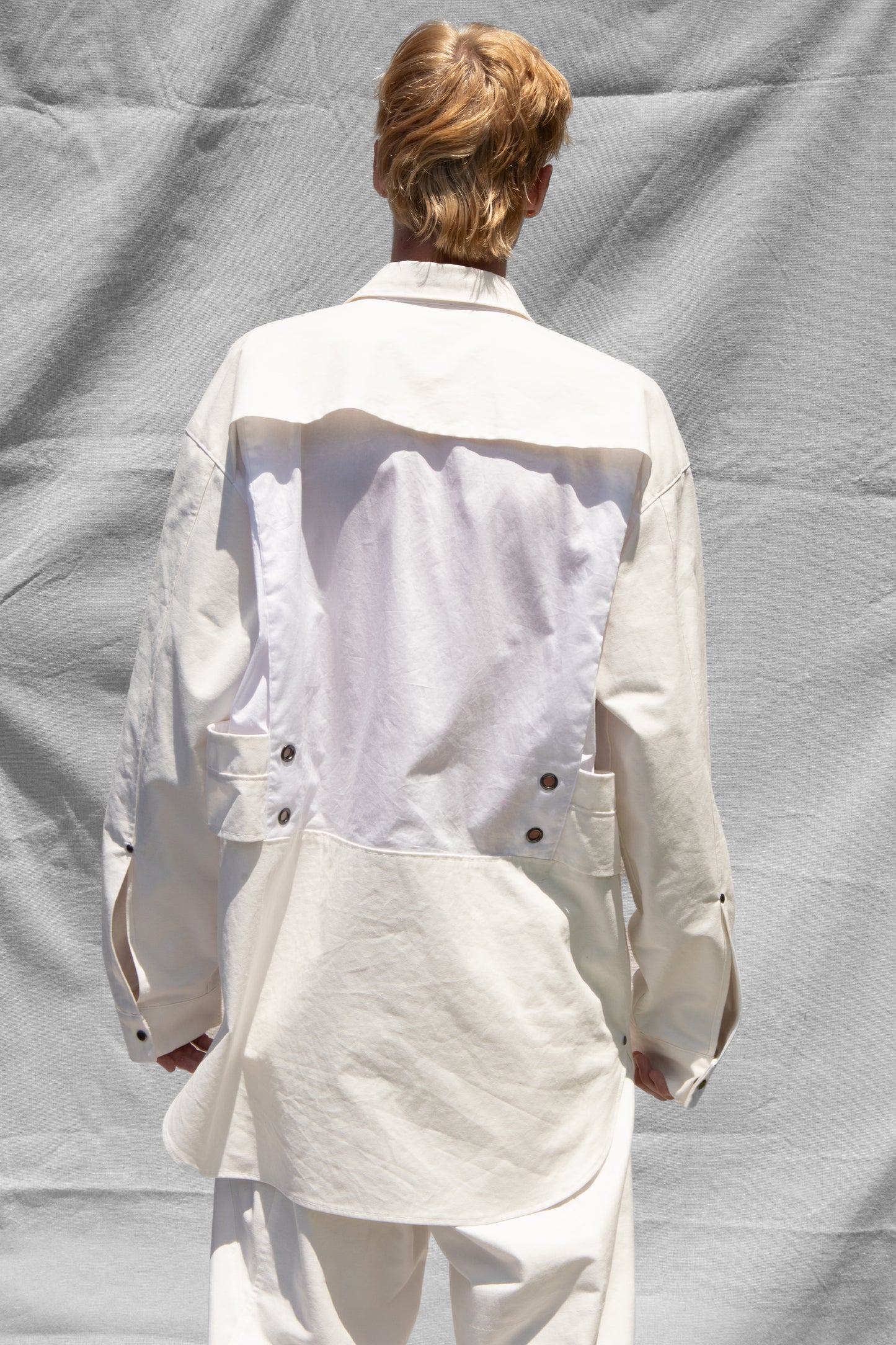 Wanton Double Overshirt (White)